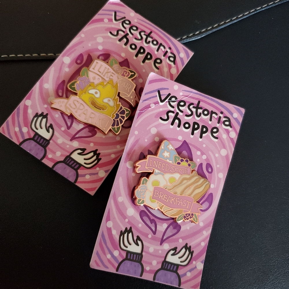 Howl's Moving Castle Calcifer Pins (Set of 2)